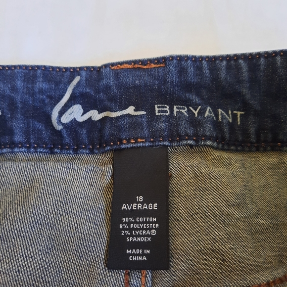 Lane Bryant Slim Boot Straight Fit Genius Fit Dark Wash Jeans 18 average - Picture 8 of 12